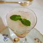 ホテル川久 - 桃のゼリーのようなデザートのようなお料理