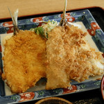 日本料理 銀座 萬菊 - アジフライ定食