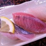 回転寿司 おかべ屋 - 地魚盛り（太刀魚、たかべ、めだい）