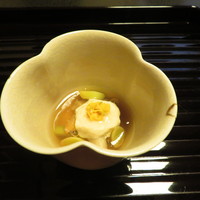 和ごころ 泉 - 先付　ハス芋　白木耳　汲上湯葉　雲丹　酢の物