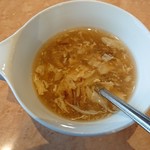 フォルクス - 鶏と椎茸のスープ。美味しい中華風スープ。