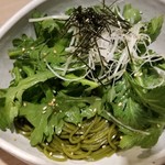 アフーネ - 春菊と茶蕎麦のサラダ