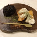 鰻はし本 - 栗の渋皮煮と柿マスカルポーネ