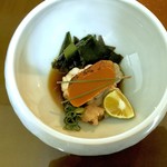新町 和けい - たら白子ポン酢~自家製唐墨を添えて