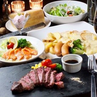 2h飲み放題付 ラクレットチーズ含む女子会コース 全6品 チーズ 肉バル ラポダイニング 八王子店 Lapo Dining 八王子 バル バール 食べログ