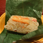 日々魚数寄 東木 - 香箱蟹の蒸し寿司  中身