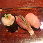 日々魚数寄 東木 - 白子   〆鯖の炙り  鰤