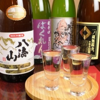 【日本酒】 精通日本酒的人也非常滿意。有很多珍貴的當地酒，其他店沒有的品種齊全