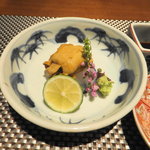 日本料理 晴山 - 雲丹と平目