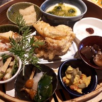 やさい家めい 表参道ヒルズ本家 - あおさのあんかけ蕪の茶碗蒸しも熱々でふるふるで美味しかったなー。