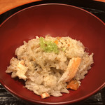 御料理 古川 - 福井産香箱蟹の羽釜御飯