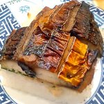 くるくる寿司 ほがらか亭 - 「焼き鯖寿司」２２０円