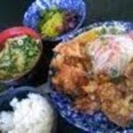 オレンジりんご - 唐揚げ定食