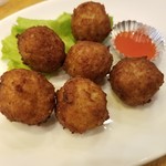 多古菊 - 肉だんご揚(チリソース)