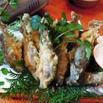 仙人小屋 - 川魚の唐揚げ
