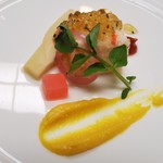 和食処あくら - 酢の物(5000円コース)。この日は、ずわい蟹