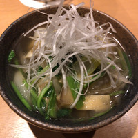 晩鶏 - 下仁田ねぎとセリの鶏つみれ煮
