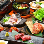 Amiyaki Izakaya Gakuya - 飲み放題付¥4,000厚切り牛タンと豚カルビのコース