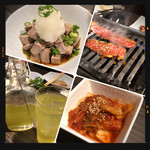 牛たん よし田 - 緑茶ハイ・牛たんポン酢・ハラミ・キムチ