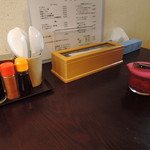 天心軒 - こっさん(娘10歳)が紅生姜を大量に食べてた。ごめんなさい。