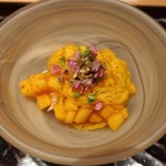 森本 - 蟹と柿をジュレ酢で和えたもの♪