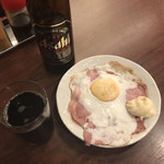 立ち呑み くにし - ハムエッグ