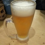 大阪 満マル - 生ビール(中)税込322円 (2018.12.05)