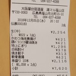 大阪 満マル - レシート(2018.12.05)