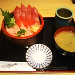 伊豆太郎 - 鉄火ねぎとろ二色丼！出て来るのは速い！！