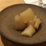 鮨 さかい - 甘鯛（萩）の味噌漬け・・甘鯛も脂がのり美味しいですが、味噌の味わいが良いこと。