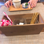 サメサン - 紅茶とジェラート
      砂糖、ミルク