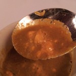 ヴィラ・デル・ソル - 磯魚のスープの中にチーズがトロ～(*￣∇￣)ノ