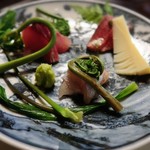 比良山荘 - 山菜と鯉♪