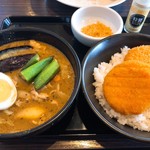 CoCo壱番屋 - 豚しゃぶスープカレー クリームコロッケ ガーリックトッピング