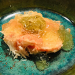 神楽坂 石かわ - ズワイ蟹、蟹みそ、三杯酢のジュレ