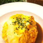 Omelette Rice rice with demi-glace sauce