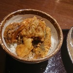 そば処 だんだん - 野菜天丼のアップです！