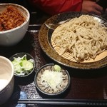 そば処 だんだん - ひれかつ丼お蕎麦大盛980円＋100円