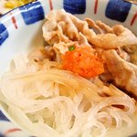 Gimbutatei - しゃぶしゃぶ食べ放題「豆乳スープに投入したお肉やマロニー」もみじおろしで食べました＾＾ｖ