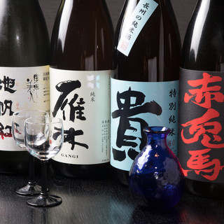 A wide and rich collection of shochu, compare your favorites