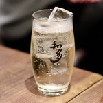 餃子とスパークリング バブルス - 知多ハイボール