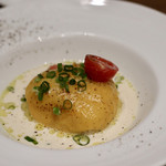 餃子とスパークリング バブルス - 焼きおにぎり