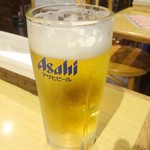 Kinguraionsurirankaresutoramba - 生ビール ※料理決めるのに時間かかって泡消える