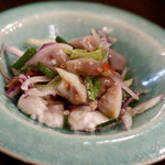 酒とタイ料理 ピッサヌローク - ボラの白子とヘソの和え物