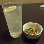 割烹食堂 中越 - レモン酎ハイとお通し