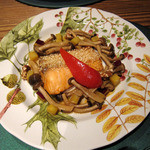 懐石カフェ 蛙吉 - 11年9月　サーモン秋衣仕立て