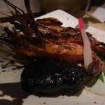 割烹くずし 徳多和良 - 11.10.7 縞海老若狭焼　焦げまで美味しい　病みつきの一皿