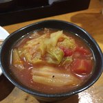 千登里 - 突き出しがミネストローネって斬新！
