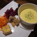道玄坂コックマン - 前菜と南瓜のスープ