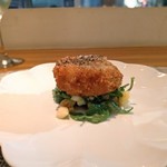 グルマンディーズ - 白子のフリット ハーブサラダ